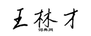 王正良王林才行书个性签名怎么写