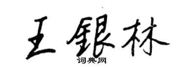 王正良王银林行书个性签名怎么写