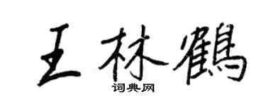王正良王林鹤行书个性签名怎么写