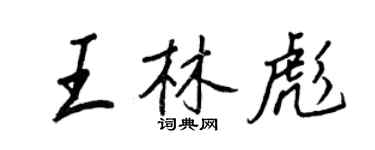 王正良王林彪行书个性签名怎么写