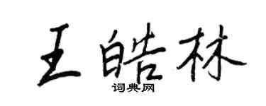 王正良王皓林行书个性签名怎么写