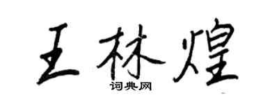 王正良王林煌行书个性签名怎么写