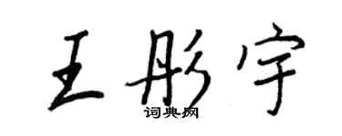 王正良王彤宇行书个性签名怎么写