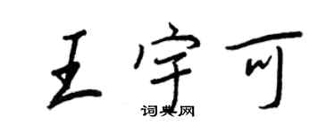 王正良王宇可行书个性签名怎么写