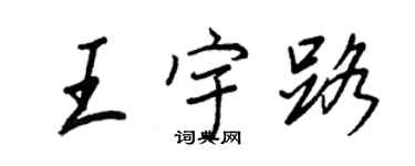 王正良王宇路行书个性签名怎么写