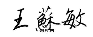 王正良王苏敏行书个性签名怎么写