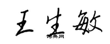 王正良王生敏行书个性签名怎么写