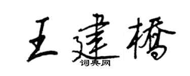 王正良王建桥行书个性签名怎么写