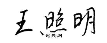 王正良王照明行书个性签名怎么写
