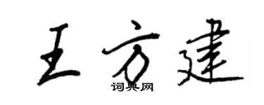 王正良王方建行书个性签名怎么写