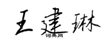 王正良王建琳行书个性签名怎么写