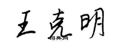 王正良王克明行书个性签名怎么写