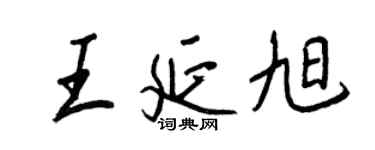 王正良王延旭行书个性签名怎么写