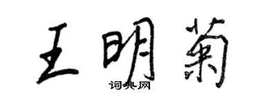 王正良王明菊行书个性签名怎么写