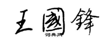 王正良王国锋行书个性签名怎么写