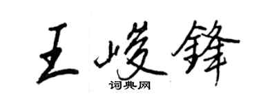 王正良王峻锋行书个性签名怎么写