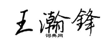 王正良王瀚锋行书个性签名怎么写