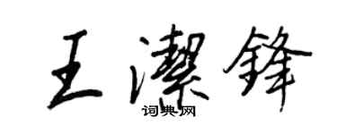 王正良王洁锋行书个性签名怎么写
