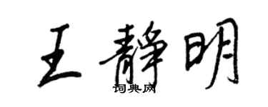 王正良王静明行书个性签名怎么写