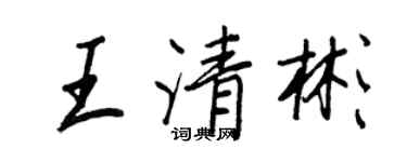 王正良王清彬行书个性签名怎么写