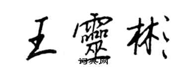 王正良王灵彬行书个性签名怎么写