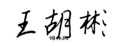 王正良王胡彬行书个性签名怎么写