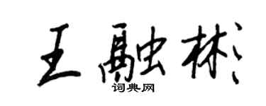 王正良王融彬行书个性签名怎么写