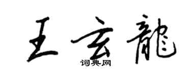 王正良王玄龙行书个性签名怎么写