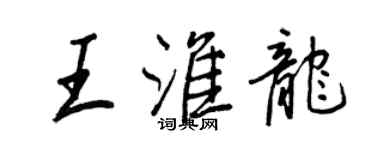 王正良王淮龙行书个性签名怎么写