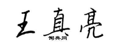 王正良王真亮行书个性签名怎么写