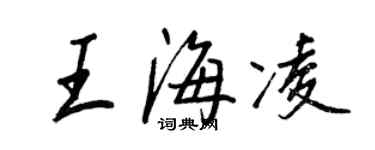 王正良王海凌行书个性签名怎么写
