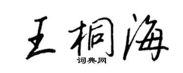 王正良王桐海行书个性签名怎么写