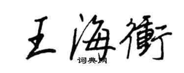 王正良王海冲行书个性签名怎么写