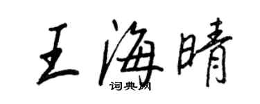 王正良王海晴行书个性签名怎么写