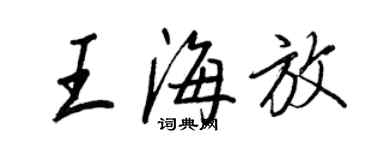 王正良王海放行书个性签名怎么写