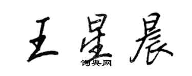 王正良王星晨行书个性签名怎么写