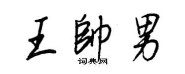 王正良王帅男行书个性签名怎么写