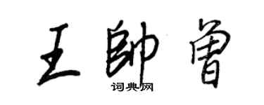 王正良王帅曾行书个性签名怎么写