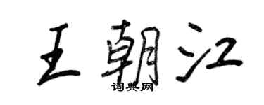 王正良王朝江行书个性签名怎么写