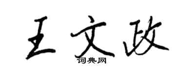 王正良王文政行书个性签名怎么写