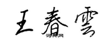 王正良王春云行书个性签名怎么写