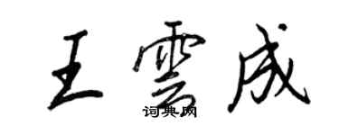 王正良王云成行书个性签名怎么写