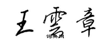 王正良王云章行书个性签名怎么写