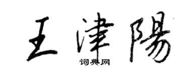 王正良王津阳行书个性签名怎么写
