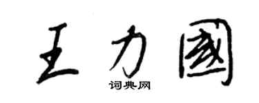 王正良王力国行书个性签名怎么写
