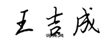 王正良王吉成行书个性签名怎么写