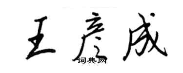 王正良王彦成行书个性签名怎么写