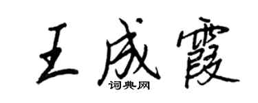 王正良王成霞行书个性签名怎么写
