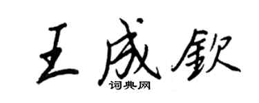 王正良王成钦行书个性签名怎么写