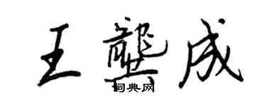 王正良王龚成行书个性签名怎么写